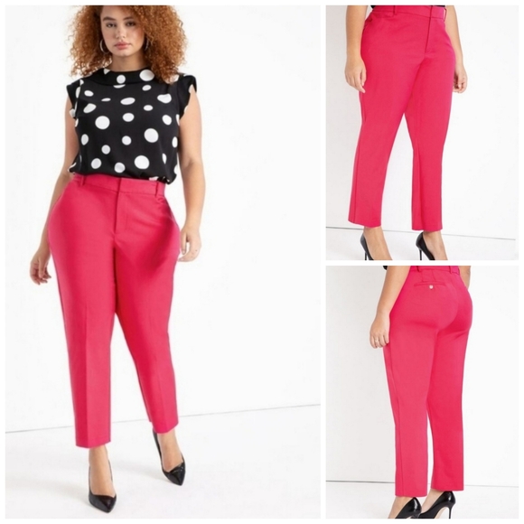 Eloquii Pants - Eloquii Pink Ankle Pants Kady Tailored Fit - Plus Size 22 NWT Barbiecore